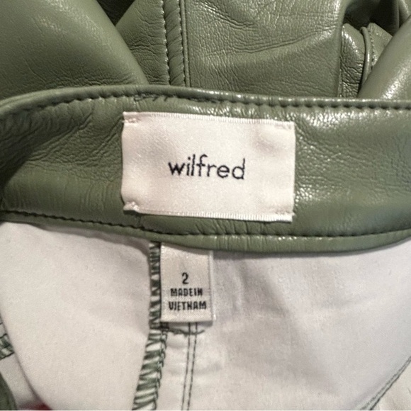 WILFRED Sz 2 Melina Faux Leather Straight Leg Unlined Zipper Closure Pants NEW - Picture 10 of 10